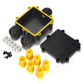 thumbnail image 2 of Waterproof Black IP68 Plastic Cable Wire Connector Clothing storage box; Storage Gland Electrical 3-Cable Junction Box with Terminal, 2 of 5