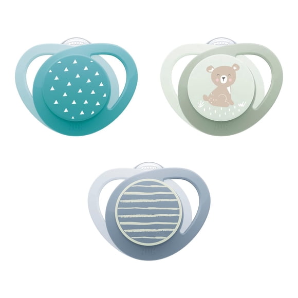 NUK Glow-in-the-Dark Orthodontic Pacifier, 6-18 months, 3 Pack