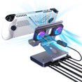 thumbnail image 1 of Station d'Accueil de Refroidissement pour Steam Deck/ROG Ally X/Legion Go/MSI Claw, Support Réglable 6-en-1 Base Steam Deck OLED avec HDMI 4K@60Hz, Ethernet 1000 Mbps, 3* USB-A 3.0 et Recharge Rapide, 1 of 10