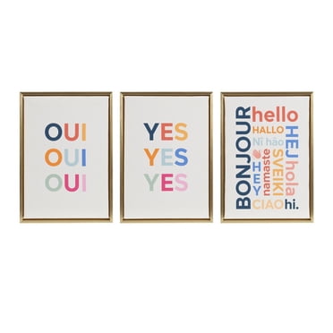 hometrends Serenna Words Canvas Framed Art
