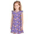 thumbnail image 1 of Vsdgher Carlins et Fleurs pour Filles Chemises de Nuit Tout-Petits Manches Courtes Volantées Nuisette Robe de Nuit Tenue de Sommeil Pyjamas pour Fête Pyjama-X-Grand, 1 of 6