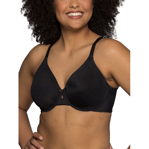 Vanity Fair Women's Unlined Bras with Underwire (34C-44DDD), Smoothing-Black, 36D