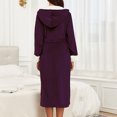 thumbnail image 4 of Penkiiy Womens Robe Long Kint Bathrobe Lightweight Soft Robes Ladies Bath Robe S Purple, 4 of 4