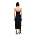 thumbnail image 4 of ZAXARRA Robe Sans Manches à Épaules Dénudées pour Femme Été Couleur Unie Irrégulière à Volants Robe de Soirée Plage Mode Urbaine, 4 of 6