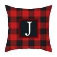 thumbnail image 2 of Yhmxh Pillow Covers Throw Pillow Covers Pillow Protector Twenty Six Letters Christmas Pillowcase Peach Skin Print Cushion Cover Plaid Cushion Pillowcase Peach Skin Pillowcase, 2 of 3