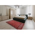 thumbnail image 4 of Ahgly Company Indoor Rectangle Mid-Century Modern Cranberry Red Oriental Area Rugs, 5' x 8', 4 of 6