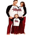 thumbnail image 4 of Matching Family Christmas Pajamas Set  Raglan Bear Printe Top Plaid Pants Set Sleepwear, 4 of 4