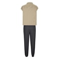 thumbnail image 3 of Timegard Ensembles Lounge pour Femmes 2 Pcs Hauts Courts Amples à Manches Cap Courtes Pantalons à Bas Resserré avec Poches Tenues, 3 of 4