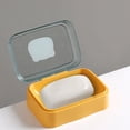 thumbnail image 4 of Soap Container With Lid, Usavan Cute Character Soap Holder for Clean Storage, Efficient Water Drainage Compact Portable Soap Box for Bathroom Travel Dorm, 4 of 6