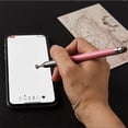 thumbnail image 3 of maytalsory Touch Screen Pen Tablet Writing Pen Stainless Steel Capacitive Stylus 2-in-1 Phone Pen, Pink, 3 of 8