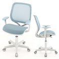 thumbnail image 1 of Costway Kids Desk Armchair Swivel Mesh Children Computer Chair with Adjustable Height Blue, 1 of 10