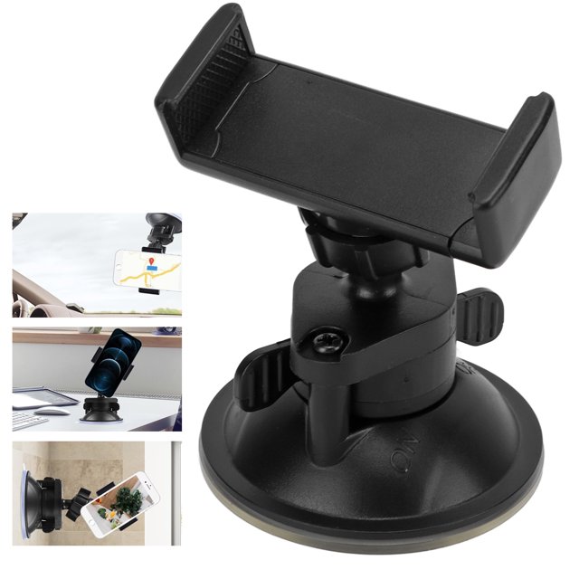 Car Phone Mount, Suction Cup Phone Holder, For Windshield, Dashboard, Window, Wall, Desktop, 360 Adjustable, Compatible With All Mobile Phones, Shock Absorption