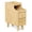 Yellow, variant on Gymax Narrow Nightstand Solid Wood End Table w/ Pull-out Tray & 2 Storage Drawers Antique White