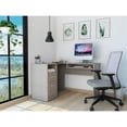 thumbnail image 2 of FM FURNITURE Raleigh L Shaped Desk Engineered Wood Light Gray, 2 of 8