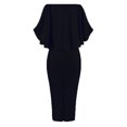 thumbnail image 4 of Pompotops Ladies Back Big Leaf Wrapped Chest And Shoulder BlingBling Package Hip Split Evening Dress, 4 of 5