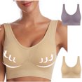 thumbnail image 2 of AherBiu 2pc Plus Size Sports Bras for Women Large Bust High Support Padded Bralettes Seamless Workout Underwear, 2 of 7