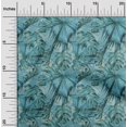 thumbnail image 2 of oneOone Rayon Teal Blue Fabric Tropical Fabric For Sewing Printed Craft Fabric By The Yard 56 Inch Wide, 2 of 5