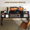 thumbnail image 4 of HOMCOM 71" Computer Desk, Study Desk with Metal Legs, Distressed Black, 4 of 10