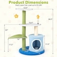 thumbnail image 2 of Costway 4-Tier Modern Cat Tree Tower Kitten Activity Center with Sisal Scratching Post, 2 of 10