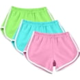 thumbnail image 2 of Timegard 3pc Womens Yoga Short Elastic Waisted Summer Athletic Running Active Sports Shorts Sweatshorts, 2 of 7