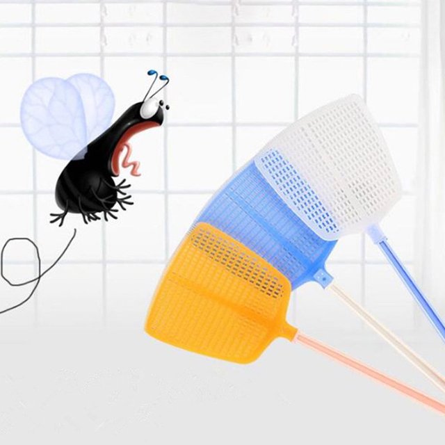 Household Long Handle Fly Swatter Pest Control Mosquito Trap Killer Manual Tool