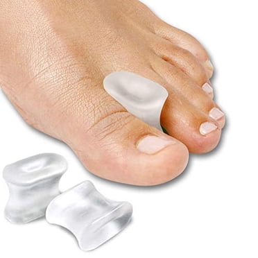 NatraCure Gel Toe Separators - Toe Spacers - To Straighten Overlapping Toes, Realign Crooked Toes, Hammer Toe, Calluses, Bunions, Hallux Valgus Relief, Corrector pad - 12 Pack - Medium