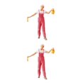 thumbnail image 2 of Wweixi 1/87 Diorama Graffiti Figure Characters Resin People Train Layout Pink 2Set, 2 of 6