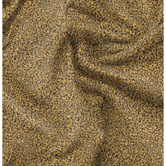 Soimoi Georgette Viscose Fabric Leopard Animal Skin Print Fabric by The Yard 42 Inch Wide
