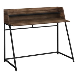 Monarch Specialties Bureau d'ordinateur, Bureau à la maison, Ordinateur portable, Étagères de rangement, 48"l, Travail, Métal, Stratifié, Brun, Noir, Contemporain, Moderne