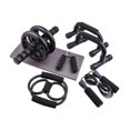 thumbnail image 3 of Lipstore 7 Piece Ab Workout Roller Wheel Kit Complete Accessory Fitness Equipment Set Black, 3 of 8