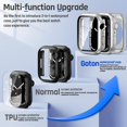thumbnail image 3 of XiHAMA 2 in 1 Waterproof Case Compatible with Apple Watch Screen Protector 44mm SE 2nd Gen Series 6 5 4, 360 Protective Glass Face Cover Hard PC Bumper + Back Frame for Watch Accessories, 3 of 8