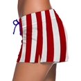 thumbnail image 2 of Bas de Maillot à Taille pour Femme, Shorty de Bain, Culotte de Natation ( TG, Rouge/bleu, 2 of 7