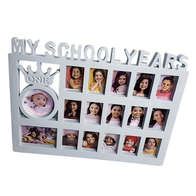 School Days Graduation Frame K-12 Picture Frame Kids Picture Frame White