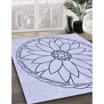 thumbnail image 3 of Ahgly Company Tapis d'Intérieur Lavable en Machine Carré Lavande Bleu, 3 Pieds Carré, 3 of 7