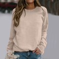 thumbnail image 2 of SNKSDGM Chandail pour Femmes Chandail Court Court pour Femmes Chandails pour Femmes Quotidien Maison Extérieur Entraînement Manches Longues T-Shirt Col Rond Haut Chandail Imprimé Blouse de Rue Mode Urbaine TTG, 2 of 5