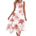 thumbnail image 1 of Ovzne Robes pour Femmes Robe pour Femme Femme Mode Été Plage Imprimé Poches Camisole Col Rond Sans Manches Robes Camisole Robe de Vacances Imprimée Liquidation, 1 of 6