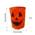 thumbnail image 2 of BKER Feuilles d'Halloween Réutilisables Thème Citrouille Feuilles Sans Effort 272L Support de Feuilles d'Halloween Extérieur Conteneur à Déchets avec Poignée pour Jardin Jeu Cour Arrière, 2 of 6