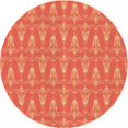 thumbnail image 1 of Ahgly Company Tapis d'Intérieur Lavables en Machine, Ronds de Transition Néon Rouge, Ronds de 4', 1 of 7