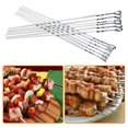 thumbnail image 4 of Techinal 12 Pcs Brochettes de Barbecue BBQ en Acier Inoxydable Aiguilles de Gril Bâtons de Kebab avec Sac, 4 of 7