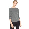 thumbnail image 1 of INSPIRE CHIC Women's Work 3/4 Sleeve Boat Neck Houndstooth Blouse Tops, 1 of 5