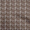 thumbnail image 1 of oneOone Polyester Spandex Brown Fabric Travel Sewing Material Print Fabric By The Yard 56 Inch Wide, 1 of 5