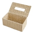 thumbnail image 1 of Rbaofujie Tissue Box Rattan Tissue Box Cover Hand Woven Facial Napkin Rectangular Rattan Tissue Box Cover Wicker Tissue Box Decorative Facial Napkin Tissue Box Tissue Box Cover, 1 of 6