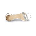 thumbnail image 4 of BLISSFUL STEP Women's Solid Color Open Toe Rhines Ankle Strap Stiletto Sandals Silver 6, 4 of 8