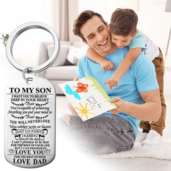 EGNMCR Hanging Ornaments Gifts Expressing Encouragement To One's Own Son Or Daughter, Holiday Gifts, Birthday Gifts, Graduation Gifts, Souvenirs, And Encouraging Children's Growth Key Chain