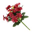 thumbnail image 1 of 13-head Artificial Chrysanthemum Bouquet Simulation Flora Decor Home Table Centerpiece Wedding Fake Flower  Wine Red, 1 of 8