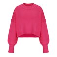 thumbnail image 4 of Timegard Womens Sweaters Cropped Crewneck Long Sleeve Drop Shoulder Pullover Fall Loose Knitted Tops, 4 of 9
