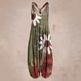 thumbnail image 2 of Pompotops Women Casual Rompers Solid Sleeveless Jumpsuits Tracksuit Button V-Neck Bodysuit, 2 of 4