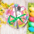 thumbnail image 3 of Easter Paper Plates 7 in and 9 in Multicolor Disposable Painted Pulp Plates Waterproof Oil Draining for Holiday Table Decoration, 3 of 6