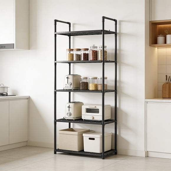 EGNMCR Storage Bins, Storage Containers Kitchen Rack Trolley Floor Standing Multi Layer Household Storage Rack Bathroom Rack Can Accommodate Toiletries And Daily Necessities Plastics Shelves
