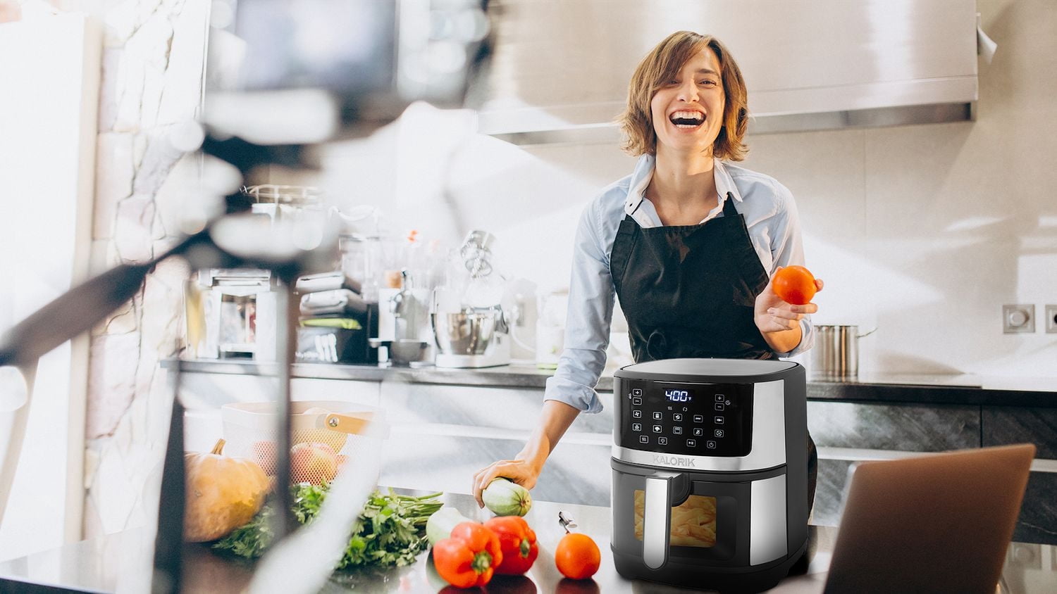 Kalorik® 5-Quart Touchscreen Air Fryer with Window, Stainless Steel FT 52328 SS